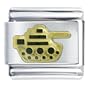 Golden Italian Charm Army Tank Travel & Flags
