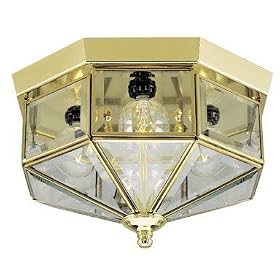 Westinghouse #66477 4 Light PB Ceiling Fixture by Westinghouse