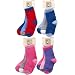 3-Pack Colorblock Baby Socks, Red-Blue-Blue, 9-18 months