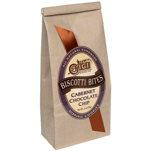 GiGi Biscotti, Cabernet Chocolate Chip, 6-Ounces (Pack of 4) by GiGi Biscotti