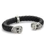 King Baby Day of the Dead Skull Leather Cuff Bracelet King Baby Day of the Dead Skull Leather Cuff Bracelet