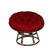 Rattan Papasan Chair with Fabric Cushion
