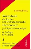 Revue Becksche  / Dictionnaire juridique et economique allemand - français