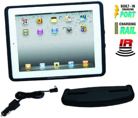 inCarBite iPad2 Case and Headrest Holder With Power Adapter and 2-channel Infrared Transmitter, M2-20-3R Enhanced
