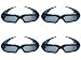Family Pack 3D Glasses (FOUR) for Sharp, Samsung, Sony, Vizio, Mitsubishi, Philips 3DTV sets and with Nvidia® 3D Vision emitters, HP Envy Laptops, and all 3D Projectors with internal or external emitters, Sharp XVZ17000 etc, Panasonic, Optoma H33, HD83, HD8300, GT750E(with our Optional emitter or theirs), and JVC DLA 3D series, and their emitters and glasses, and Optoma HD33, HD3300, HD8300, (with our optional Gen2 emitter) and Samsung®,Mitsubishi®, DLP 3DTV sets (with our optional Gen2 emitter) and with CrystalEyes®,I/O®,Elsa®, X3D®,3DTV Corp® glasses, emitters.