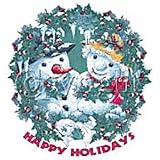 Happy Holidays-Snowpeople-C 30 Adult Sweatshirt