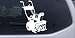 White 6in X 4.9in -- Snow Blower Business Car Window Wall Laptop Decal Sticker
