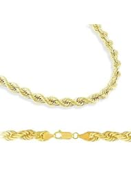 14k New Solid Yellow Gold Rope Chain Necklace 3mm 24"
