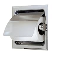 Recessed Toilet Tissue Holder with Lid - Polished Chrome Finish