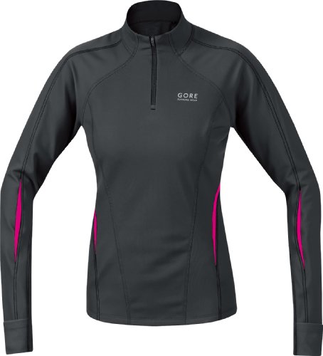 GORE RUNNING WEAR Damen THERMO Shirt SUNLIGHT, black/fuchsia, 44 Preisvergleich