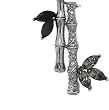 Vintage Silver Tone Bamboo Brooch