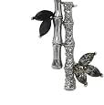 Vintage Silver Tone Bamboo Brooches