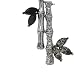 Vintage Silver Tone Bamboo Brooch