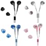 Premium 3.5mm Silicone Universal Earphone Buds - For Apple iPod, Creative Mp3 Mp4 Players- 4 Color Options
