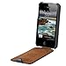 Docooler?Luxury Leather Slim Flip Case Cover Compatible with Apple?iPhone 4 4S - Black