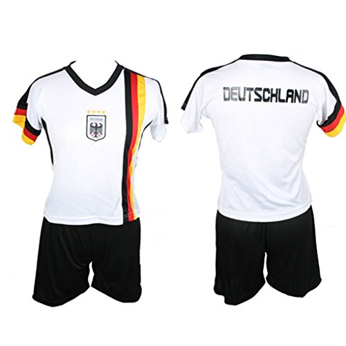 Kinder Deutschland Trikot Set Trikot und Hose WM EM Germany Kids verschiedene Größen (XXS / 96/104)