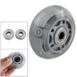 Flashing Leds Gray Clear 64mm Inline Skate Wheel W 2 Bearings