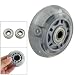 Flashing Leds Gray Clear 64mm Inline Skate Wheel W 2 Bearings
