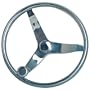 Vision Cast 316 Stainless Steel Steering Wheel With Knob - 15 1/2 dia.