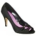 Women's Isaac Mizrahi for Target® Belle Satin Peep-Toe Pumps - Black
