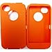 Replacement Silicone Skin For iphone 4/4s Otterbox Defender case with Oval cutout by SportyGigabite, Orange