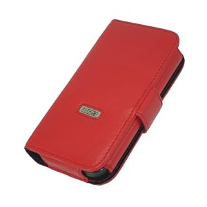 Red Prima Premium Leather Book Style for Nokia N800