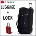 Delsey Helium Pilot 32inch Trolley Duffel Black + Wordlock 4 Dial TSA Luggage Lock