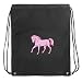 Pink Horse Drawstring Bag Cinch Horses Draw String Back Pack - For Boys Girls Students or Adults