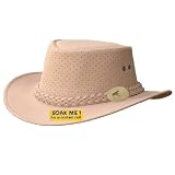 New! Aussie Chiller Bushie Perforated Chiller Golf Hats - Blond, Large