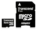 Transcend Extreme-Speed Micro SDHC 8GB Class 10 Speicherkarte mit SD-Adapter