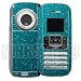 LG VX9900 enV vinyl skins w/keypad - TEAL SPARKLE
