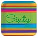 Birthday Stripes 60th Dessert Plates 8ct