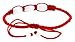Handmade Soapstone Kabbalah Red String Bracelet, Good for Wealth and Love