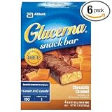 Glucerna Snack Bar for People with Diabetes, Chocolate Caramel, 4-1.41 oz. Bar Packages (Pack of 6)