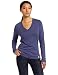Carhartt Women's Lightweight Long Sleeve V-Neck T-Shirt, Blueberry, Medium/Regular