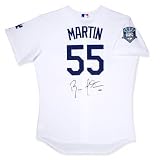 Russell Martin Los Angeles Dodgers Autographed Home/White Jersey with 50th Anniversary Patch