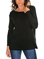 Fleur Bleue Jersey Iris (Negro)