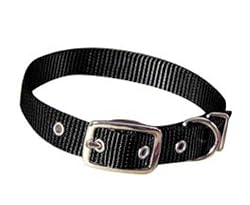 Hamilton 5/8-Inch by 18-Inch Single Thick Nylon Deluxe Dog Collar, Black
