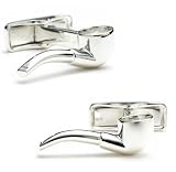 Tobacco Pipe Sterling Silver Cufflinks Cuff Links