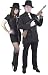Double Zip Gangster Moll Costume (Large)