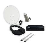 Schwaiger Sat 3410 digitale Camping Sat Anlage (Sat Receiver, Single LNB, 35cm Spiegel, F-Anschlusskabel 5m)