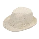 Glitter Fedora Hats / Ivory W19S70E