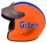 University of Florida Gators Open Face DOT Motorcycle Helmet