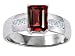2.18 cts Genuine Garnet and Diamond Ring - 14kt White or Yellow Gold