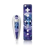 Moon Fairy Design Nintendo Wii Nunchuk + Remote Controller Protector Skin Decal Sticker