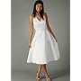 A-Line Halter Tea-Length Dress for Bridesmaid Formal Prom