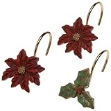 Carnation Home Fashions Poinsettia Curtain Hooks