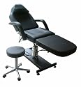 Black Hydraulic Chair with Free Stool