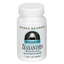Source Naturals Zeaxanthin, with Lutein, 10 mg, Capsules, 60 capsules (Pack of 2)