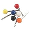 GEM Map Tacks, Plastic, Assorted, 3/8 Inch, 100/Box (MTA)